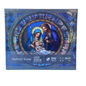 NIB Savior‎ is Born Nativity 1000 Pc Jigsaw Puzzle Christmas Holy Family 20"x28"